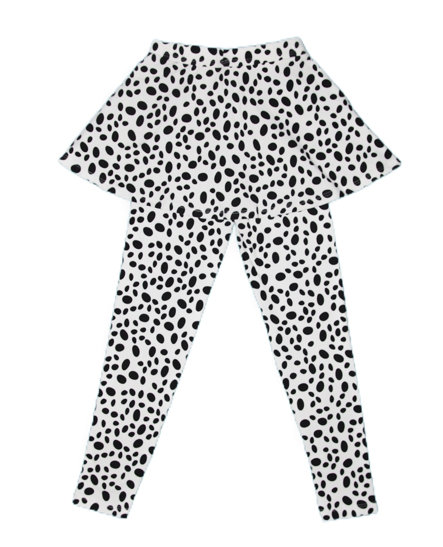 Saia calça infantil animal print manchinhas