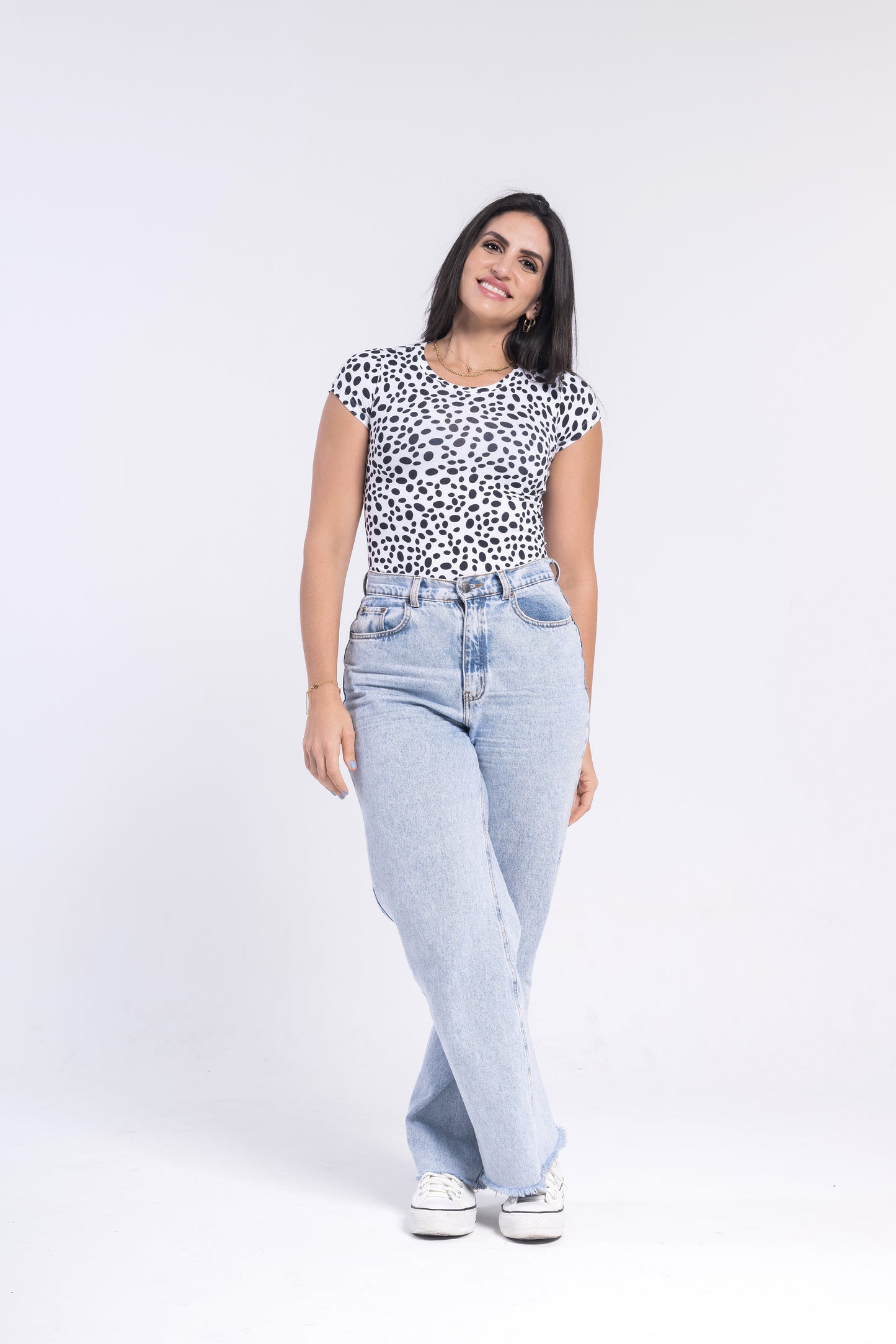 Camiseta Animal Print Manchinhas Adulto