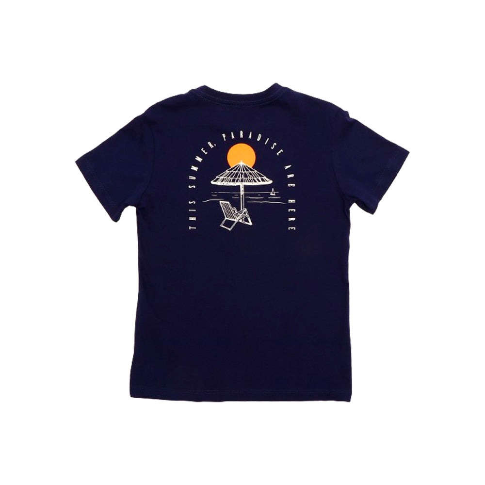 Camiseta Infantil Silk Paradise Azul Marinho
