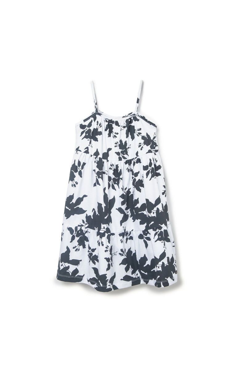 Vestido Stamp Flower Chumbo