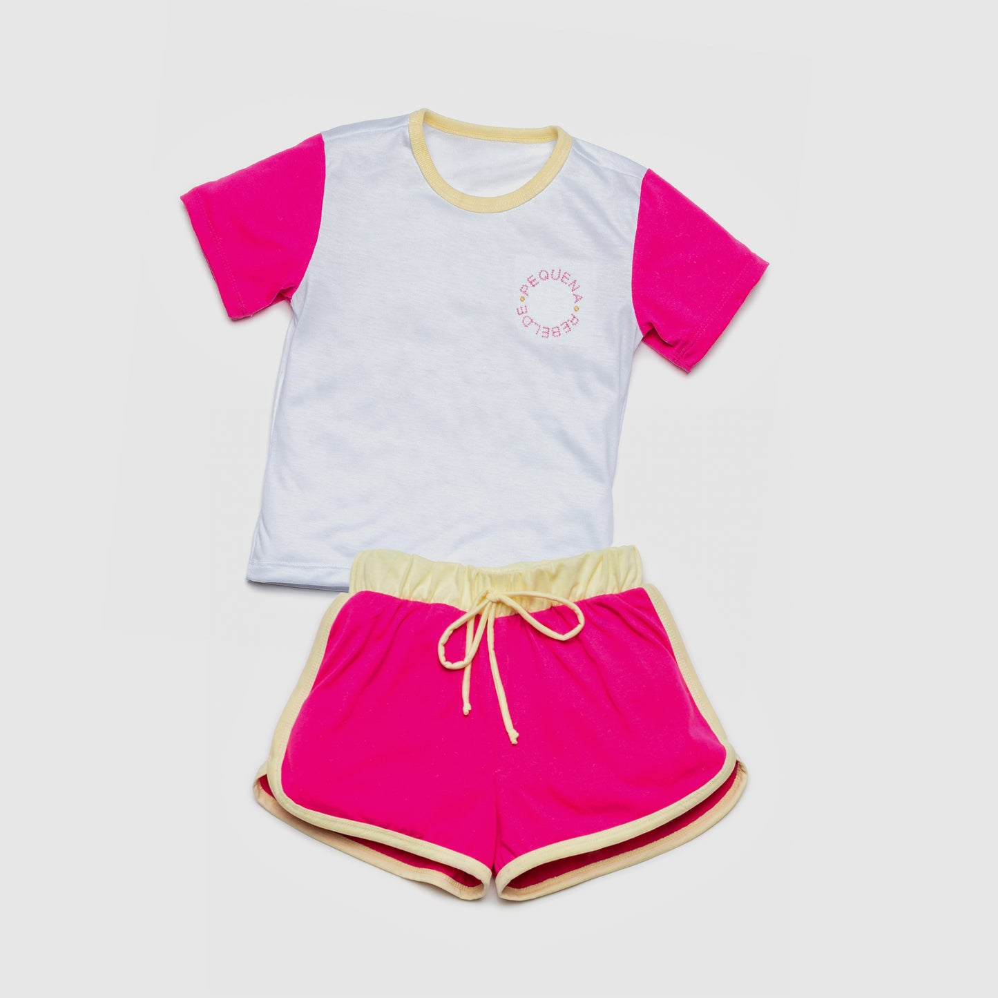 Pijama Infantil Manga Curta Pequena Rebelde