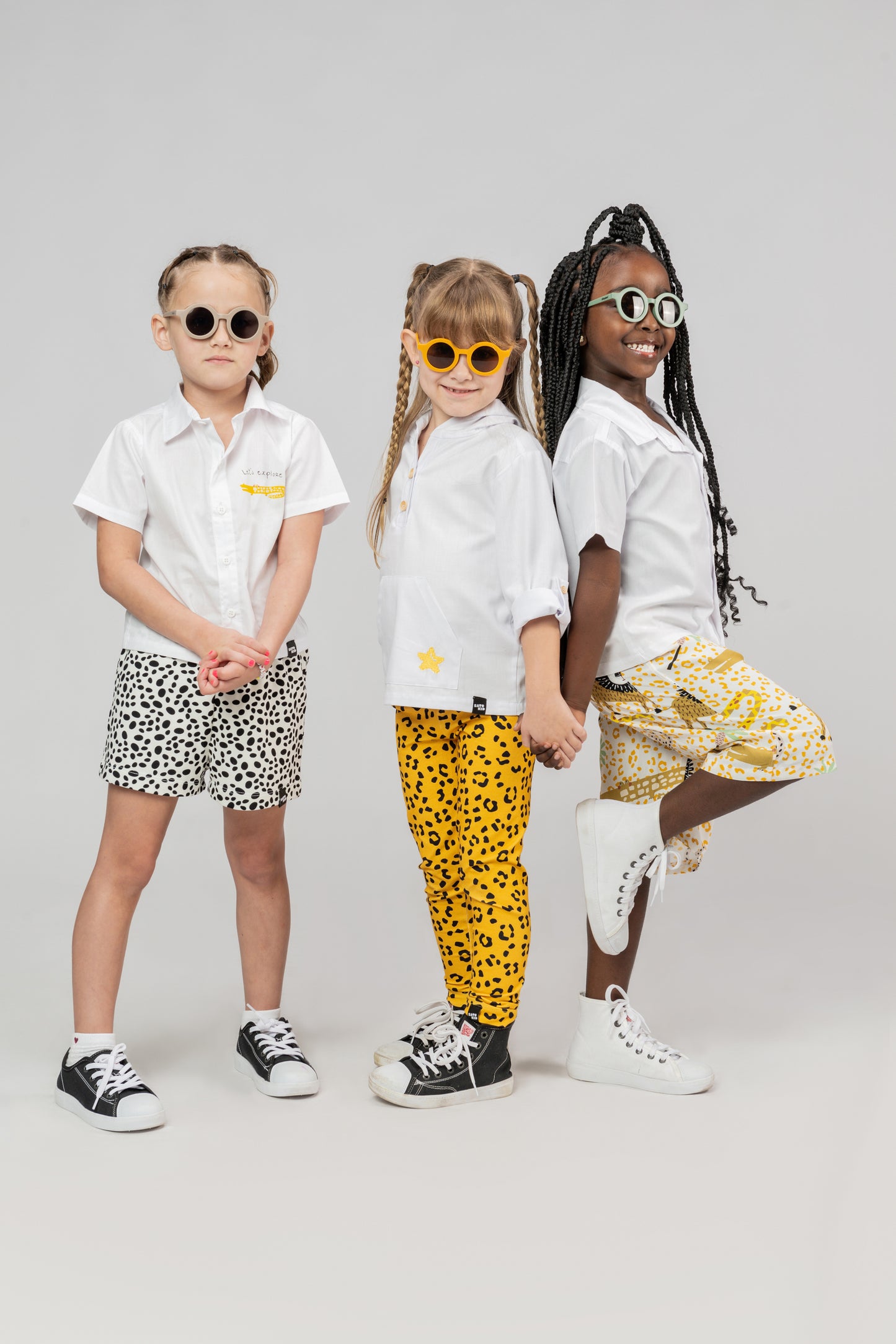 Short Infantil Animal Print Manchinha