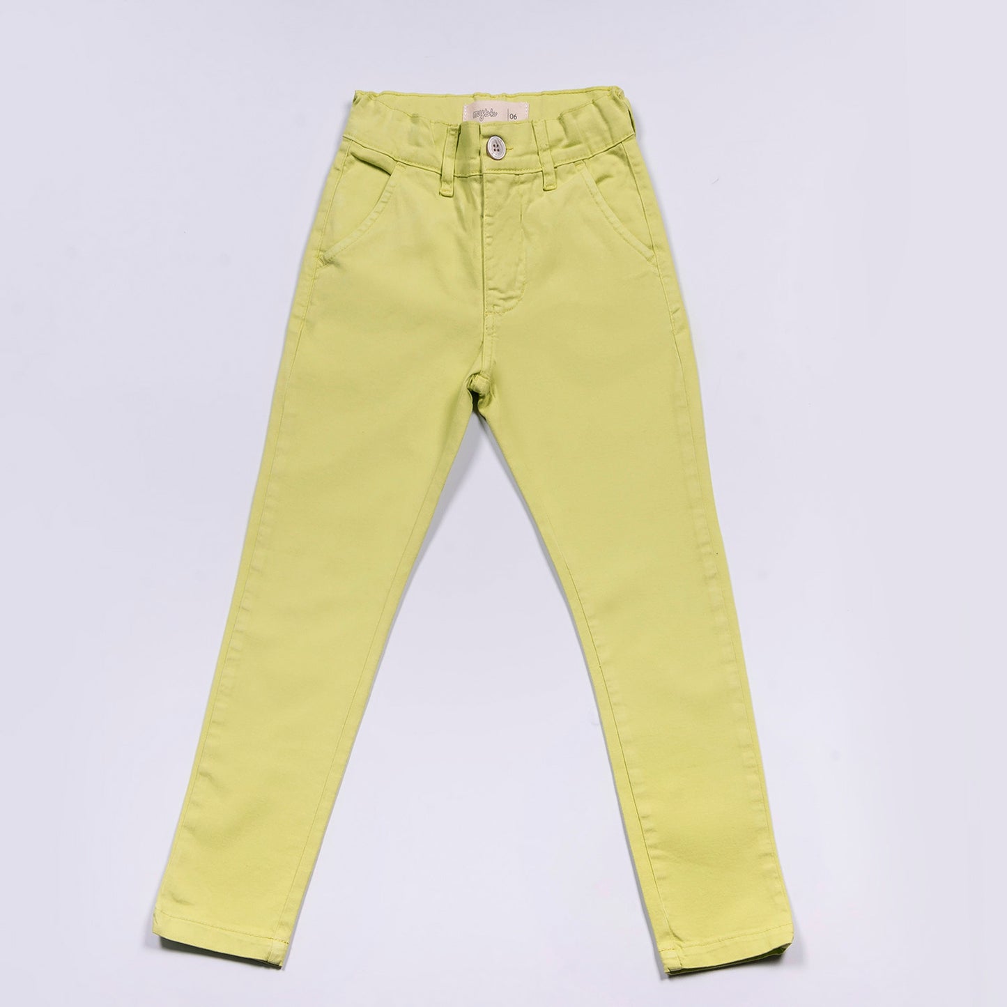 Calça Infantil Chino Sarja Amarelo Lima