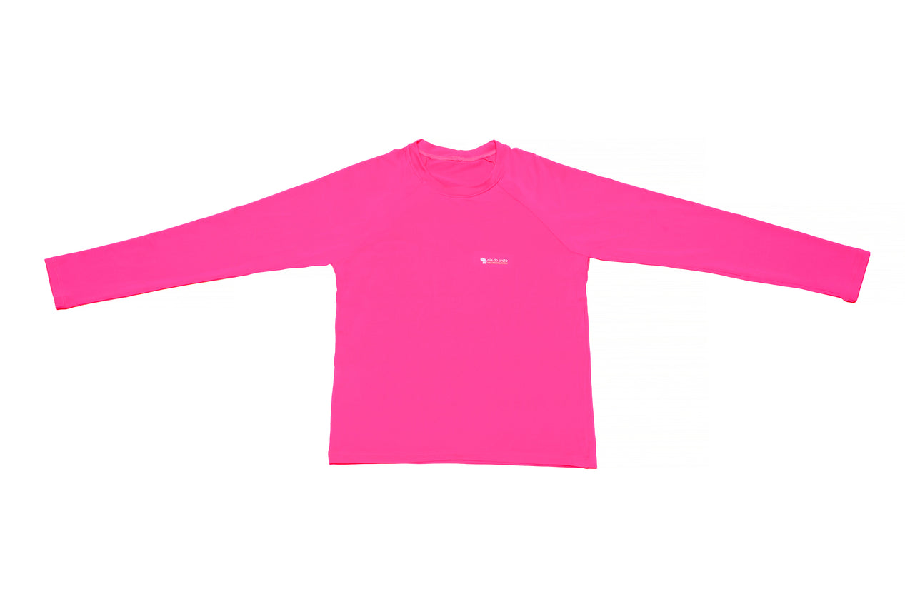 Camiseta juvenil proteção UV rosa