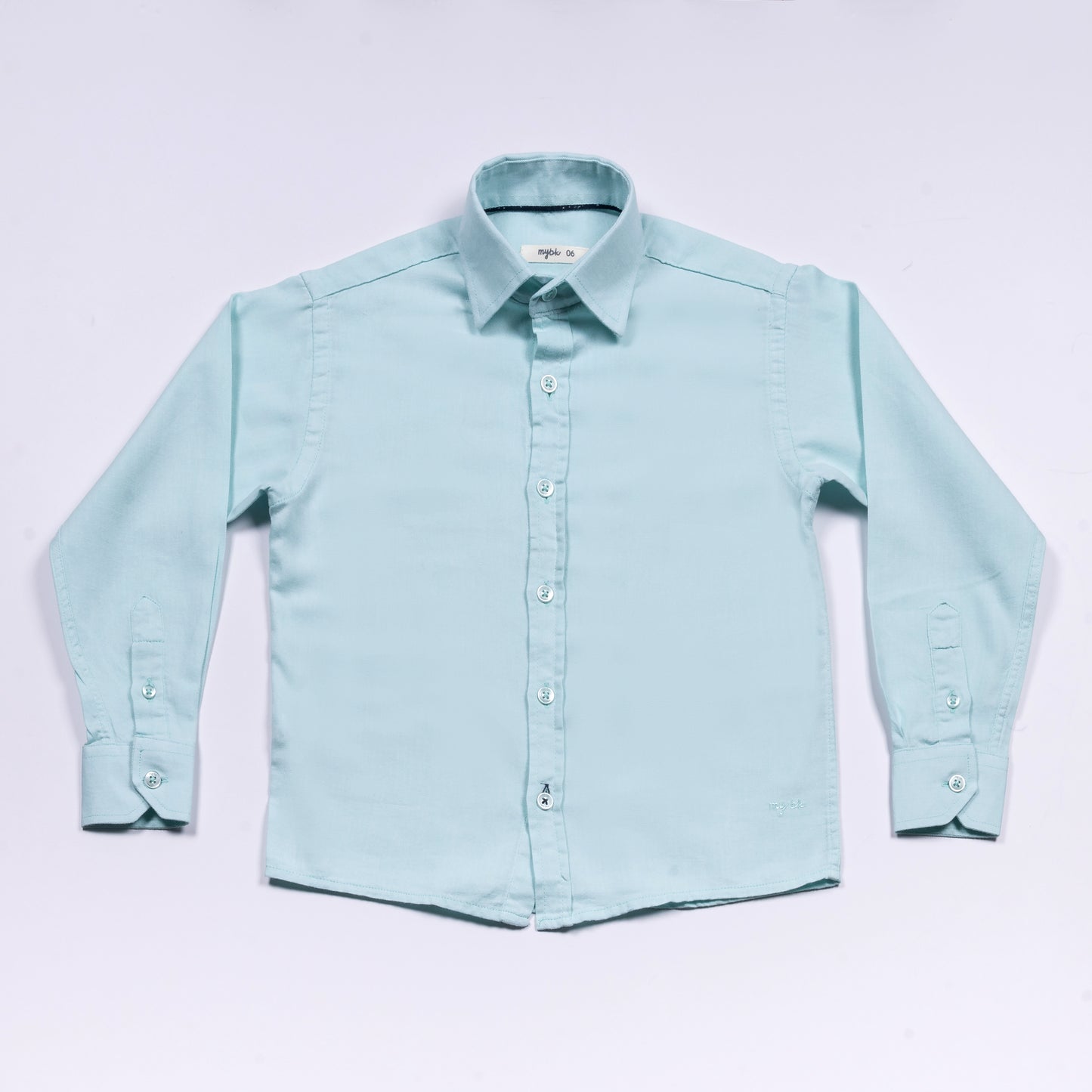 Camisa infantil Oxford verde