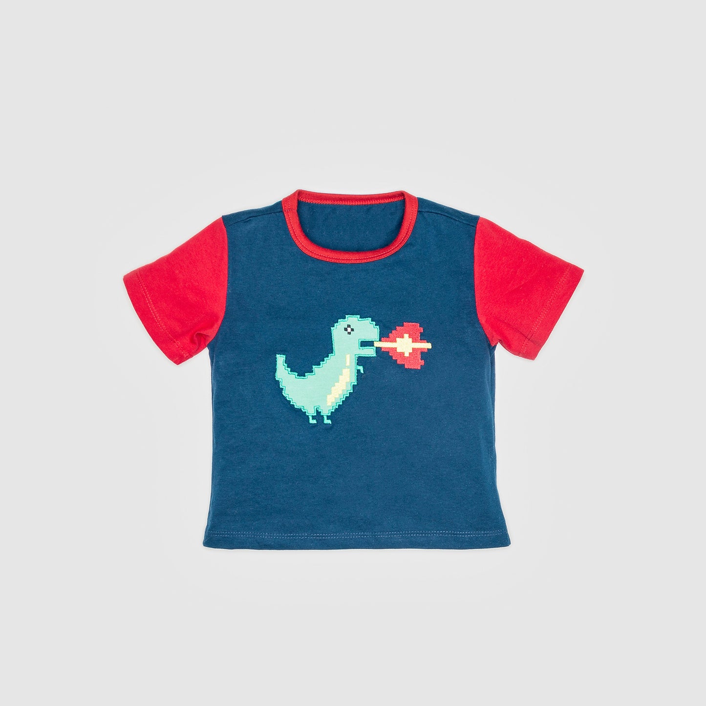 Pijama Infantil Manga Curta Dino