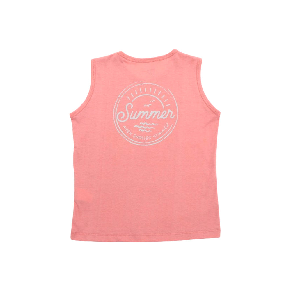 Camiseta Regata Infantil Summer Rosa