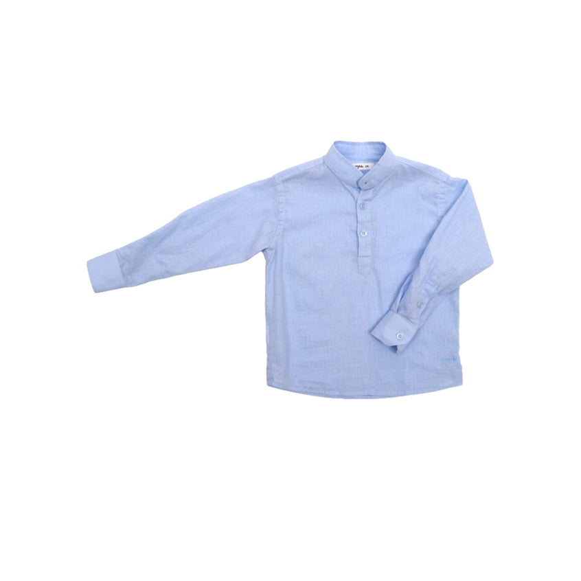 Camisa Infantil Listrada Azul Claro