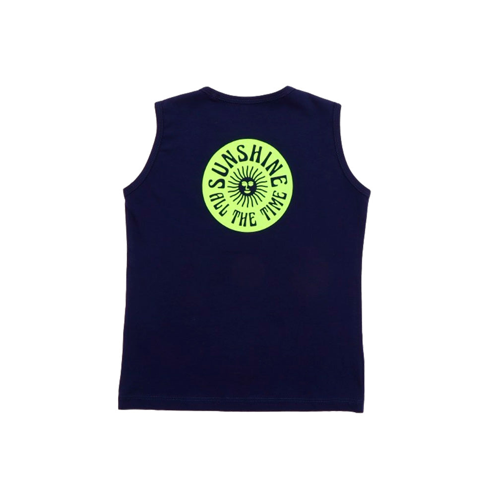 Camiseta Regata Infantil Sunshine Azul Marinho